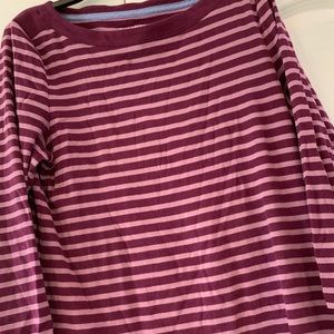 Talbots purple stripe tee